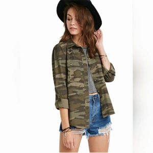 Forever 21 Camouflage Jacket Button Up